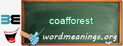 WordMeaning blackboard for coafforest